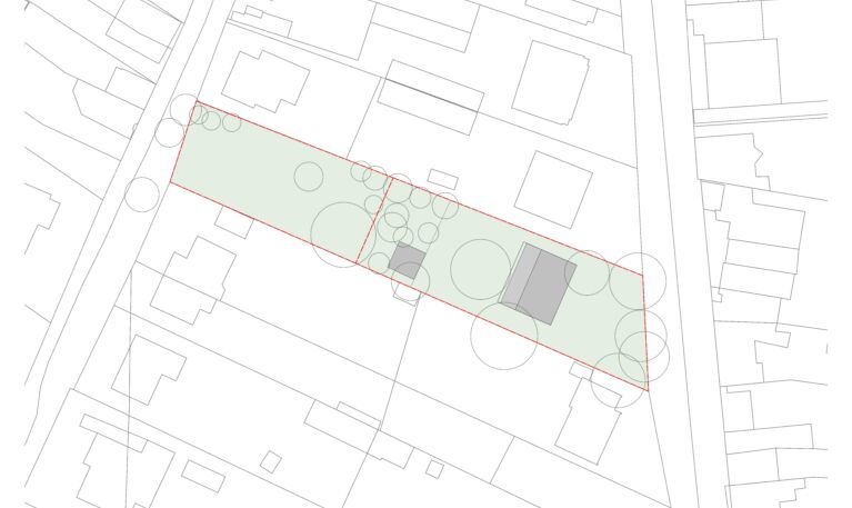 Molenhuis Aalst inplantingsplan bestaande toestand